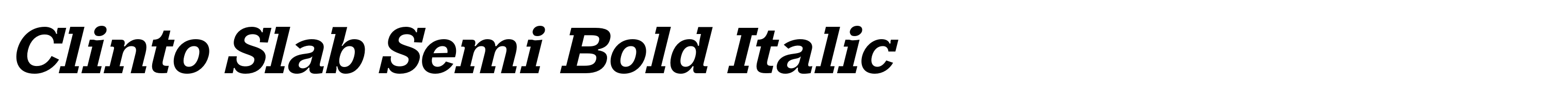 Clinto Slab Semi Bold Italic